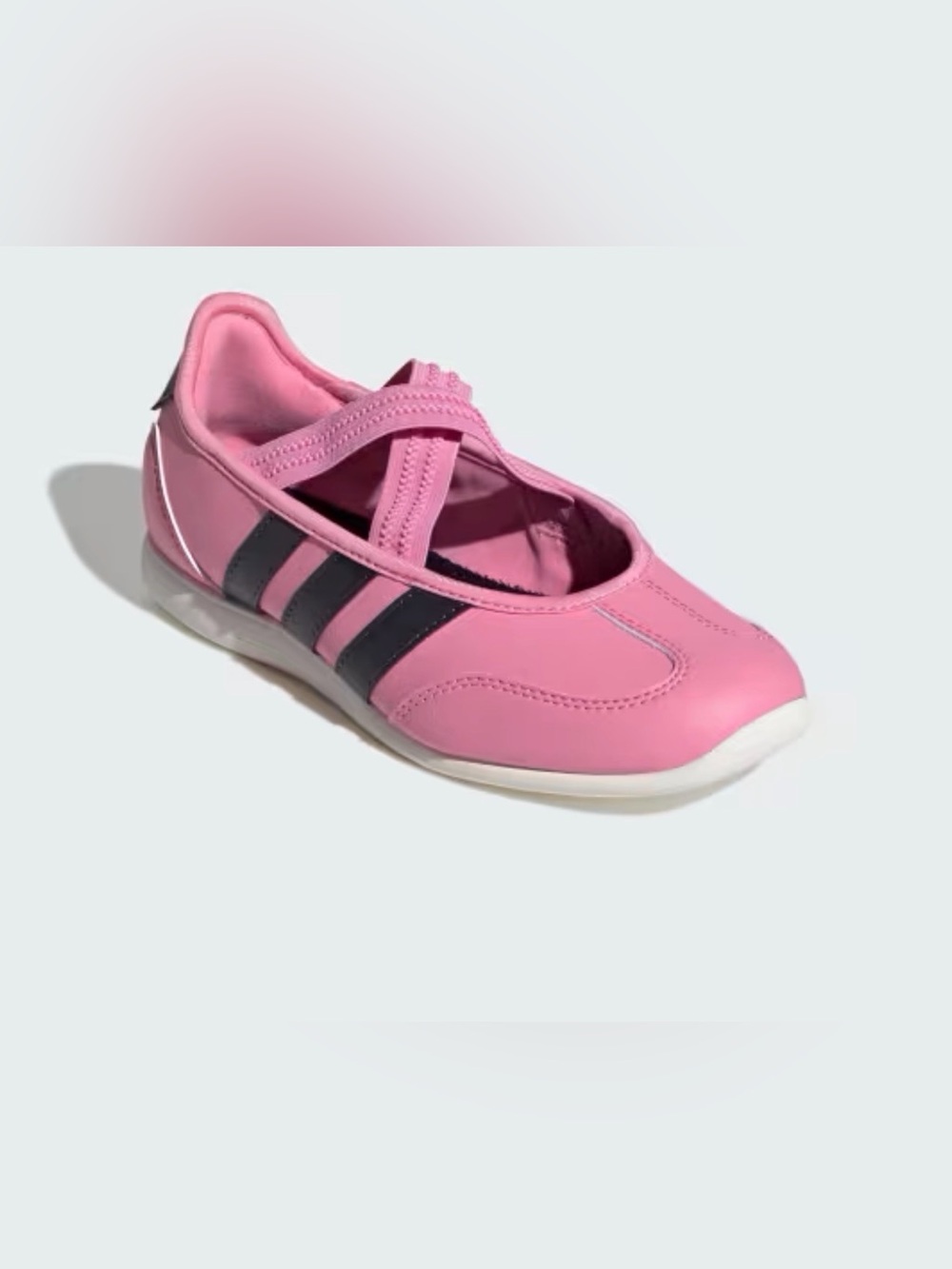 adidas Pink Mary Jane Sneakers w/Black Stripes Women 7.5juniors kids 6.5